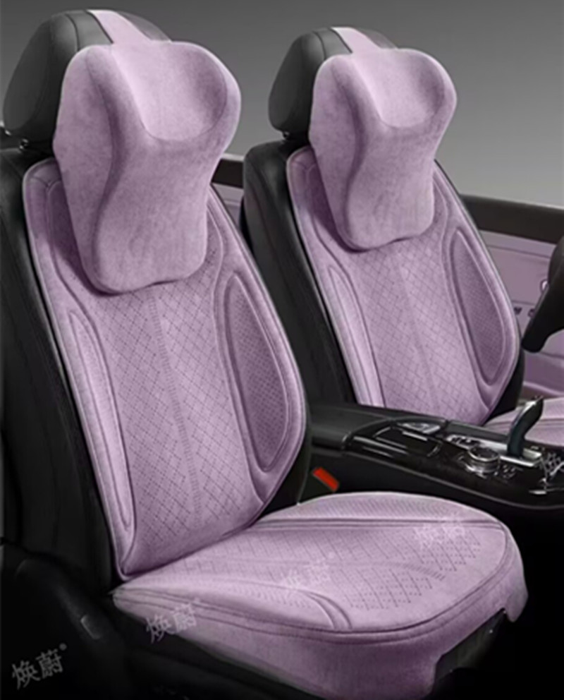 Seat cushion, seat cover: Universal Cotton Saddle Pad - 5-seat-taro-purple-with-large-headrest