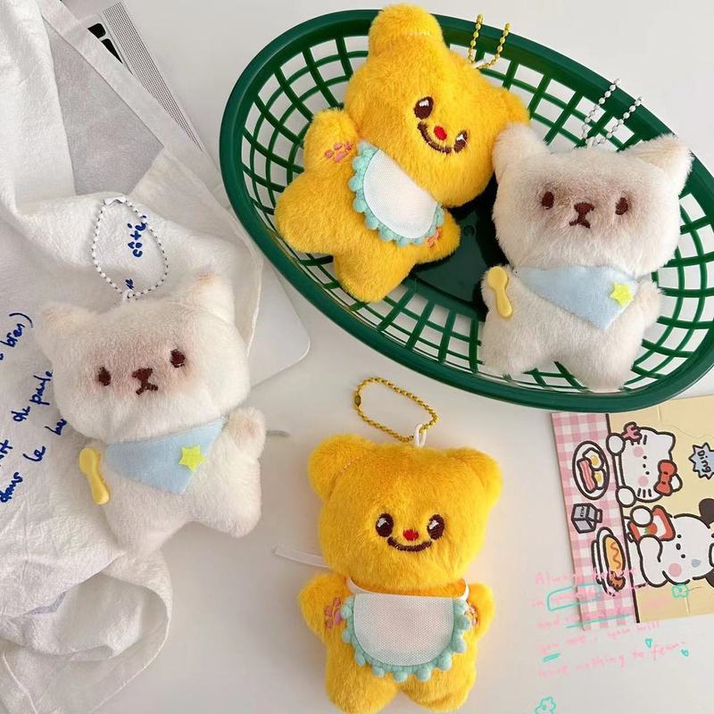 新しい漫画バターベアペンダントウサギぬいぐるみペンダントかわいいドライキャット人形きしむ卸売|undefined