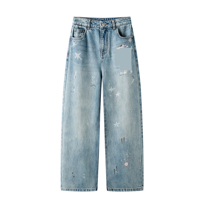 In stock 2026 autumn new vintage cartoon anime print casual denim wide-leg pants 3K3XR12 In stock 2026 autumn new vintage cartoon anime print casual denim wide-leg pants 3K3XR12