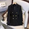 Black picture color gold buckle