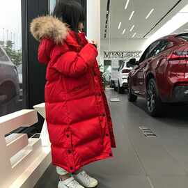 女童羽绒棉服中长款2025款洋气儿童长款过膝韩版男童冬装加厚棉袄