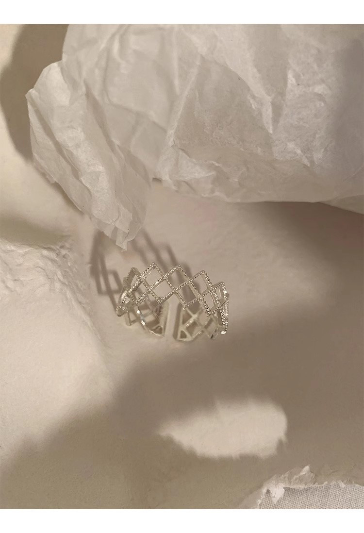 2g Weight Rings Classification Adjustable Ring Size 1 Piece Quantity Holiday, Tea Party Occasion 925 Sterling Silver Material Geometric Pattern All Seasons Season Women's Gender Elegant, Simple Style Style 1 Piece 925 Sterling Silver Geometric Rings 3