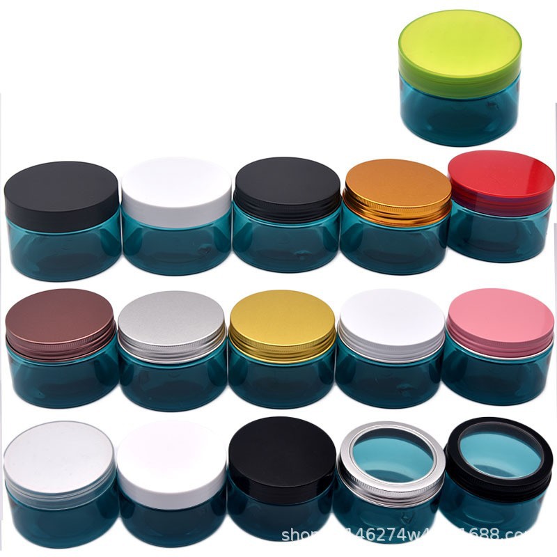 Plástico PET botella de boca ancha máscara tarro botella de embalaje cosmético