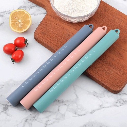 Silicone Food-Grade Rolling Pin Household Rolling Pin Baking Specialty Graduated Flour Roller Pastry and Dumpling Kneading Roller