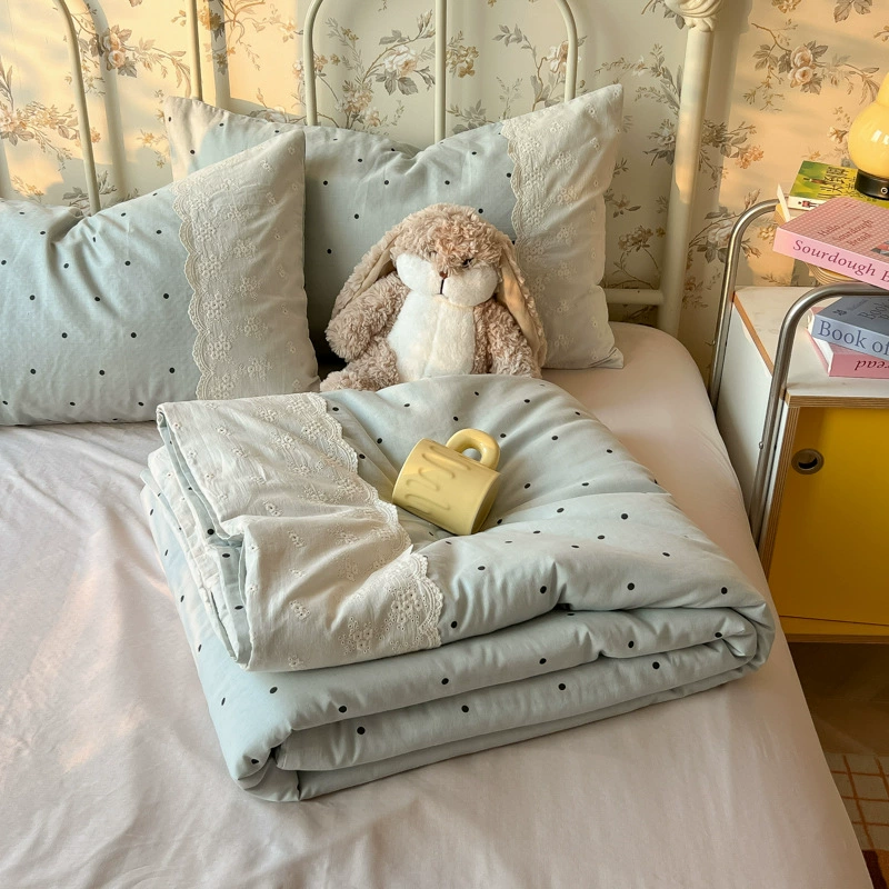 Летнее кружевное одеяло из соевого волокна нового типа А 2025 года, летнее прохладное одеяло, комплект постельного белья из четырех предметов, для кондиционированного воздуха