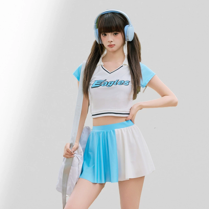Football sports split swimwear, set for students