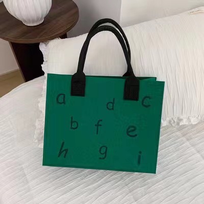 Bolsa de letras de fieltro grande, bolsa de fieltro portátil de gran capacidad, bolsa de almacenamiento para viajes