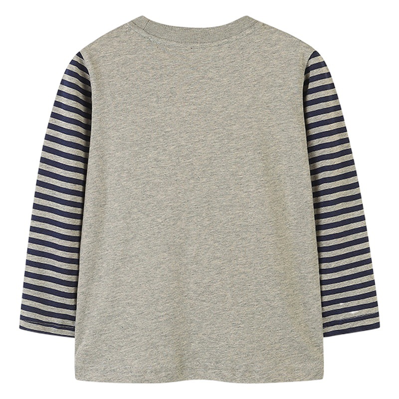 Nuevos productos de otoño Camiseta luminosa de manga larga para niños Camiseta de costura de moda de estilo europeo y americano Camisa de fondo de algodón para niños