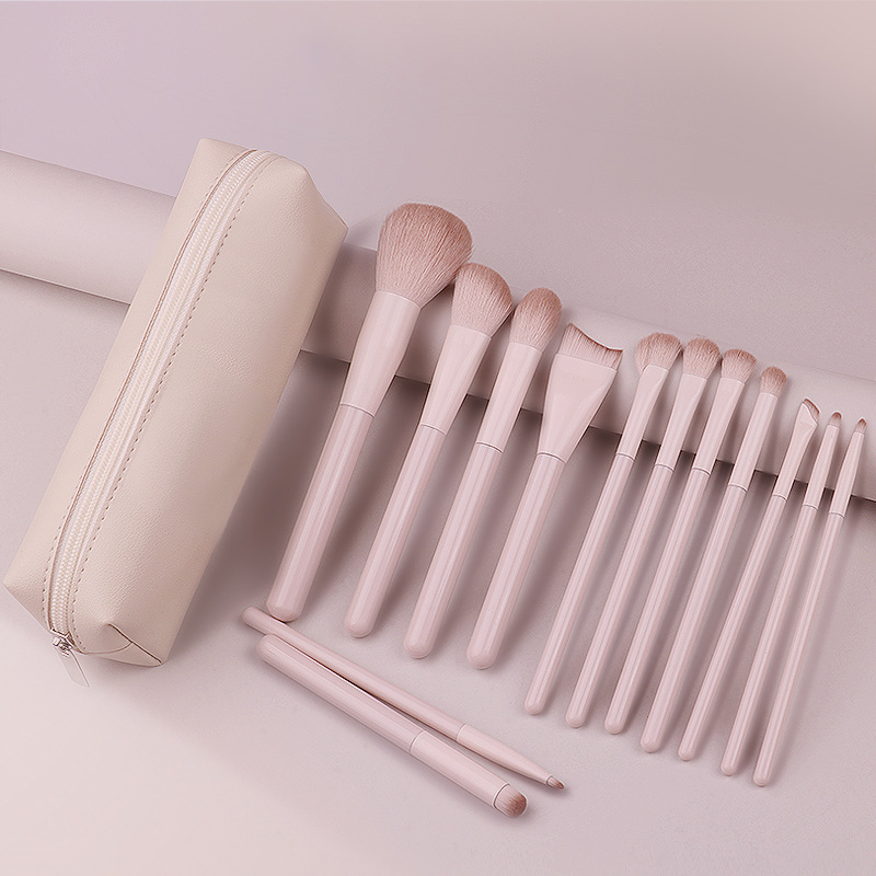 Pink Peach Makeup Brush Set Eye Shadow Blush Reparación de la apariencia de la sombra de la nariz concelador principiante conjunto completo de cepillo novato