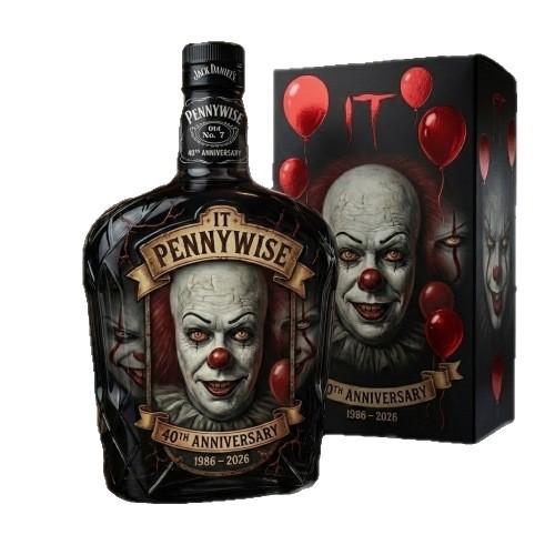 Nuevos productos explosivos botellas de vino de alto borosilicato vinos botellas de colección de 40 aniversario del payaso