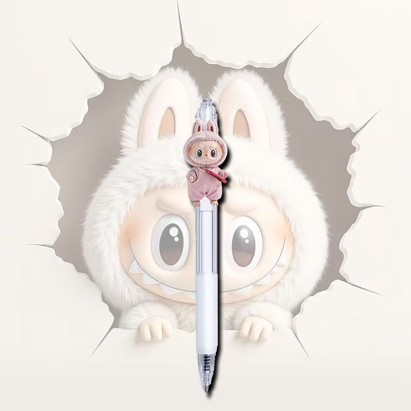 Labubu ラブブ プレスペン 速乾性 0.5mm ゲルペン 学生試験問題に必要な署名黒ペン|undefined