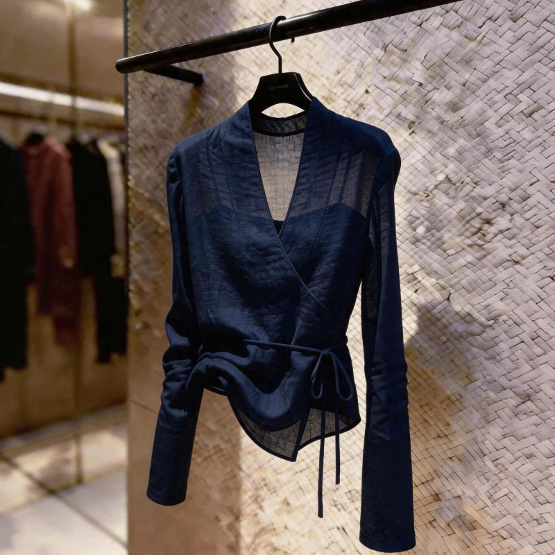 Unique and Beautiful Women's Blouse, 2026 Summer New Style, Slightly Sheer Top, French Niche Fashion, Stylish Shirt