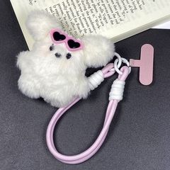 かわいいぬいぐるみのウサギのペンダントのキーホルダーのウサギのお土産の携帯電話のストラップの少女の子犬のストラップ