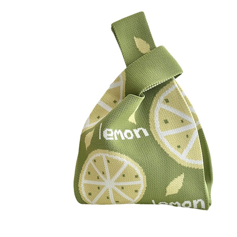 Ins nuevo bolso de mujer, bolso de punto de estilo de fruta, bolso de mano, bolso de hombro, bolso de cubo, bolso de regalo de mano