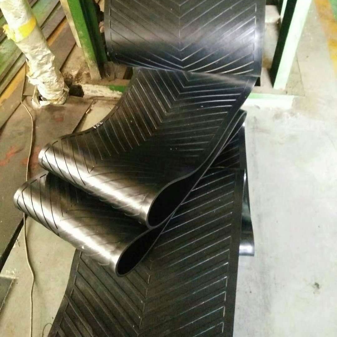 耐高温耐灼烧橡胶带，抗老化耐磨橡胶输送带，橡胶高摩擦草纹带