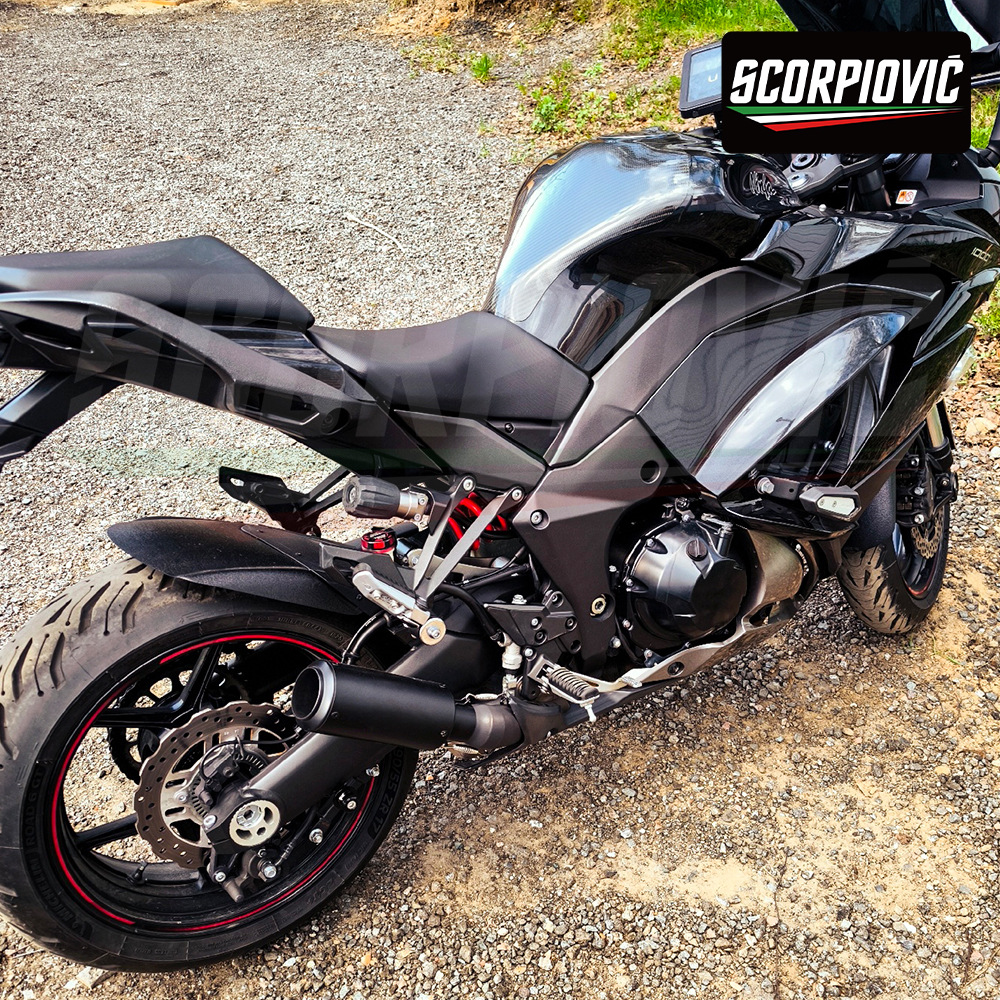 Suitable for motorcycle Z1000 dual outlet mid-section and tail-section exhaust pipe set, non-destructive direct fit for 2010-2022 models