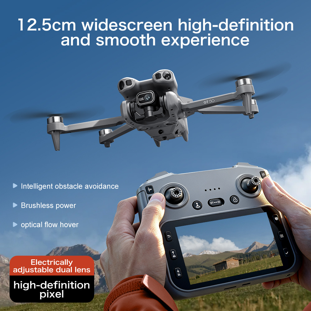 Dron Cuadricóptero con Cámara HD GT50 PRO Plástico Evitación de Obstáculos