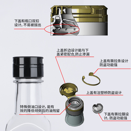 250ml square plastic oil bottle liquid condiment packaging cooking wine soy sauce vinegar plastic pot 500ml plastic bottle