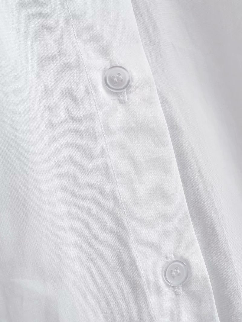 lapel single pocket long sleeve shirt NSAM38941
