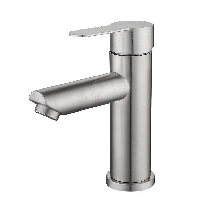Guangdong Kaiping 304 Stainless Steel Hot and Cold Basin Faucet Bathroom Wash Basin Faucet Manufacturer Wholesale