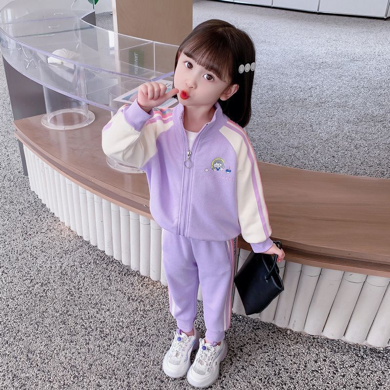 Girls' Baseball Sui Se, Fashionable Sree 2023 New Children's Wear Spring and Auumn Baby Fashion Spors Two Piece_voghion.com