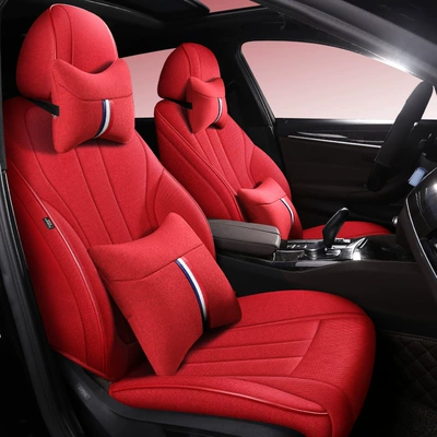 Modelə uyğun (Original) oturacaq örtükləri Seasons, 2022 Model New Seat Cover - big-red-deluxe-edition-five-seats-linen-fully-surrounded-by-front-and-rear-rows