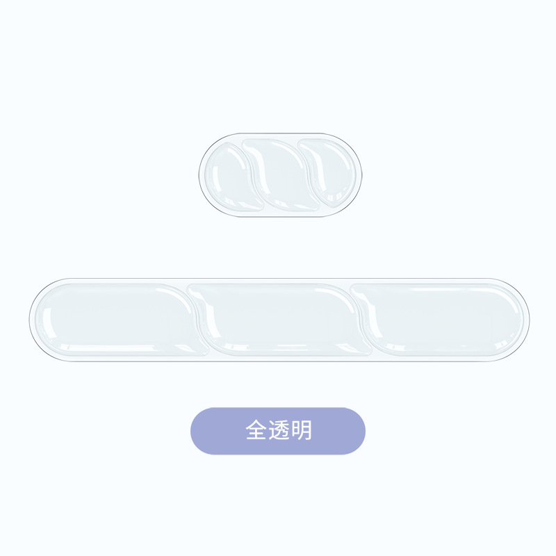 夏さわやかなクリスタル透明マウスパッド透明リストパッドシリコンマウスパッドオフィスキーボードパッドクロスボーダーホットスタイル|undefined