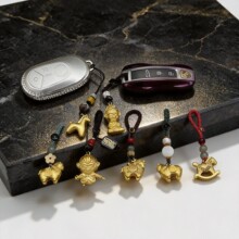 纯铜镂空工艺电镀手机链挂件卡通马汽车钥匙扣包挂饰马年吉祥物