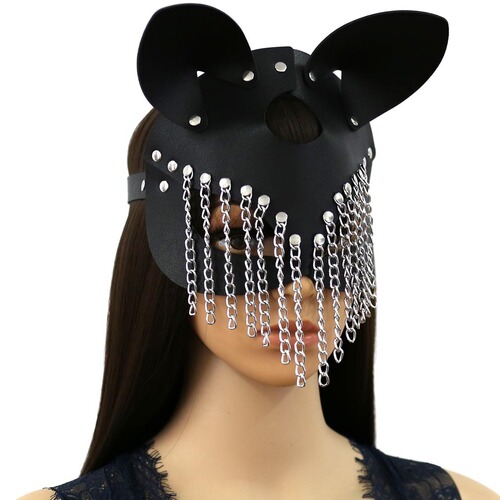 Cross-border foreign trade fashionable cat antique tassel chain magic eye mask mask Halloween dance props mask