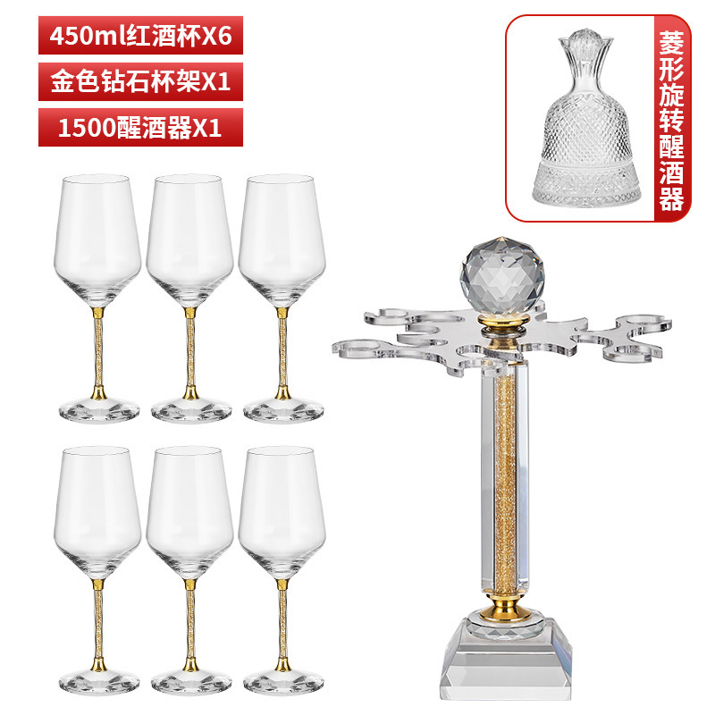Wineglass, glass holder, wine decanter, 450 ml