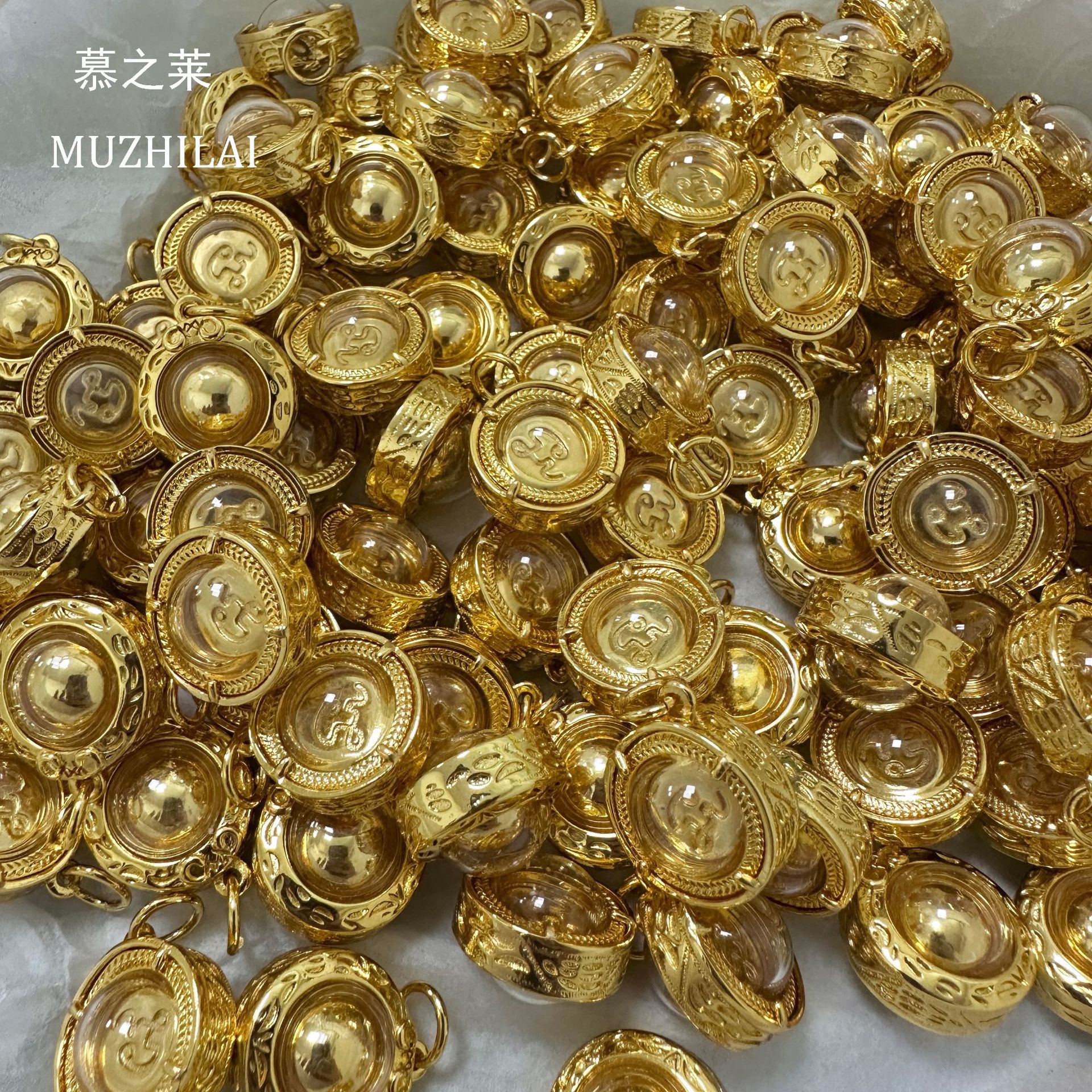 泰国牌古巴习翁龙婆吸米星项链女80金时尚风特色大气百搭高级颈饰