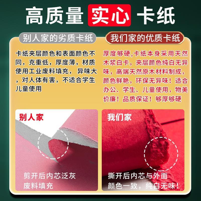 Cartón rojo completamente abierto pulpa de madera pura rojo A4 cartón duro cartón engrosado rojo chino papel duro Rojo Tarjeta roja de doble cara