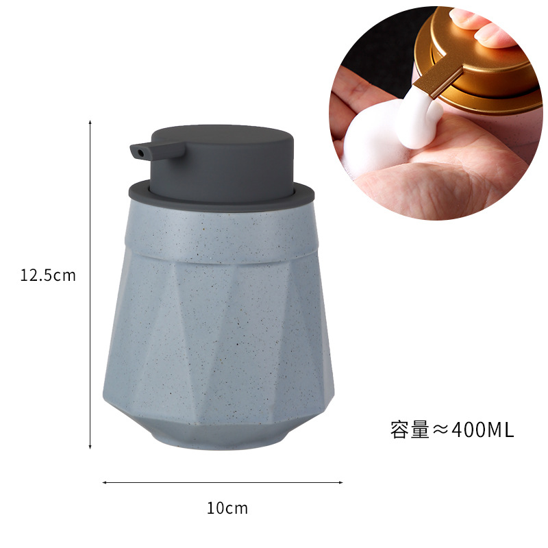 Nórdico Baño de cerámica mano desinfectante champú desinfectante sub-botella gel ducha Hotel mousse espuma prensa botella