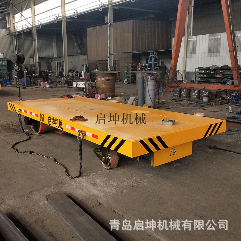 蓄电池电动遥控平板车 10吨无轨地平车 5t遥控运输车可转弯平板车