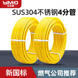 4分304不锈钢燃气管煤气管天然气管可埋式加厚波纹管软管厂家批发