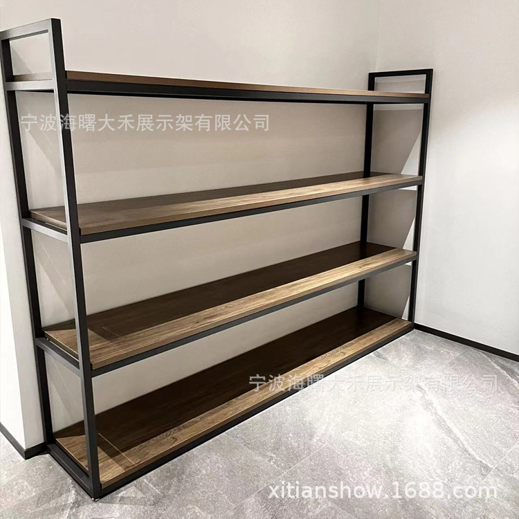 供应钢木展示柜置物架家用铁架子多层自由组合仓储货柜样品架超市