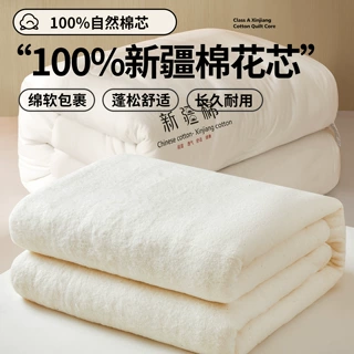A类100%新疆棉花被冬季加厚冬被保暖春秋棉被子1.5m2.0m全棉被芯