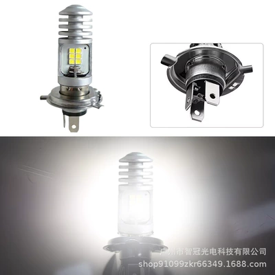 Motorcycle headlights, headlights Head Single Claw P15D - fishbone-three-claws-h4-all-white-light