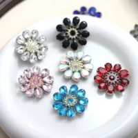3.5cm круглые цветочные формы капли воды цветные стразы ткань наклейки DIY одежда шляпа сумка и другие декоративные аксессуары