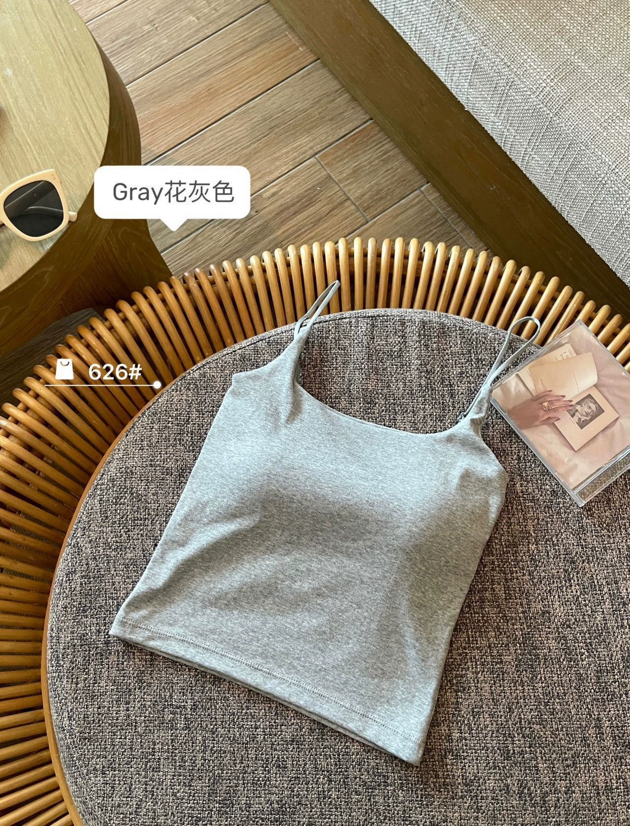 Хлопковая майка с чашками, регулируемые бретели, one size (подходит для 70–125 кг), эластичная ткань