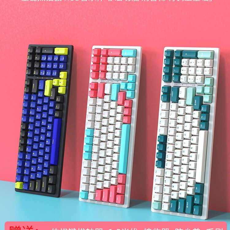 Clearance Sale K98 Three-Mode Wireless Mechanical Keyboard Bluetooth 2.4g Wired Gaming E-Sports Rgb Hot-Swappable Customized