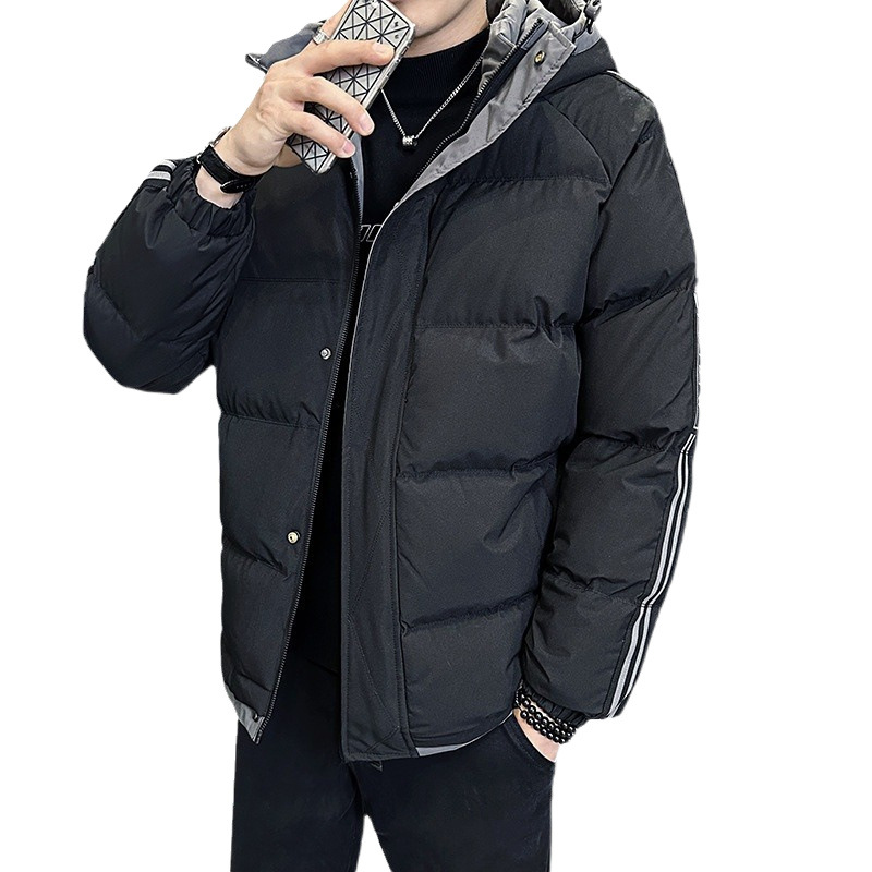 2024 ropa de algodón para hombres gruesa abrigo de invierno ropa de algodón con capuzas marca de moda casual estilo sonido explosivo