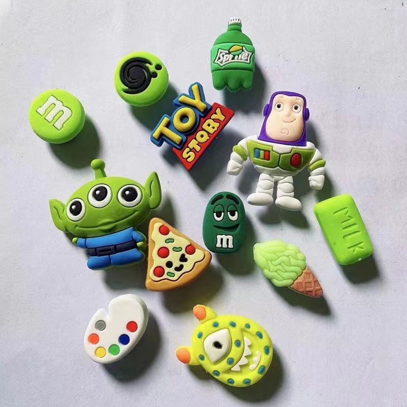 Hole shoes wholesale accessories cream DIY three-eyed Sesame Street handmade diy cute letter shoe buckle