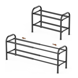Stackable retractable shoe rack stainless steel door simple storage dormitory assembly slippers shoe rack durable cross-border
