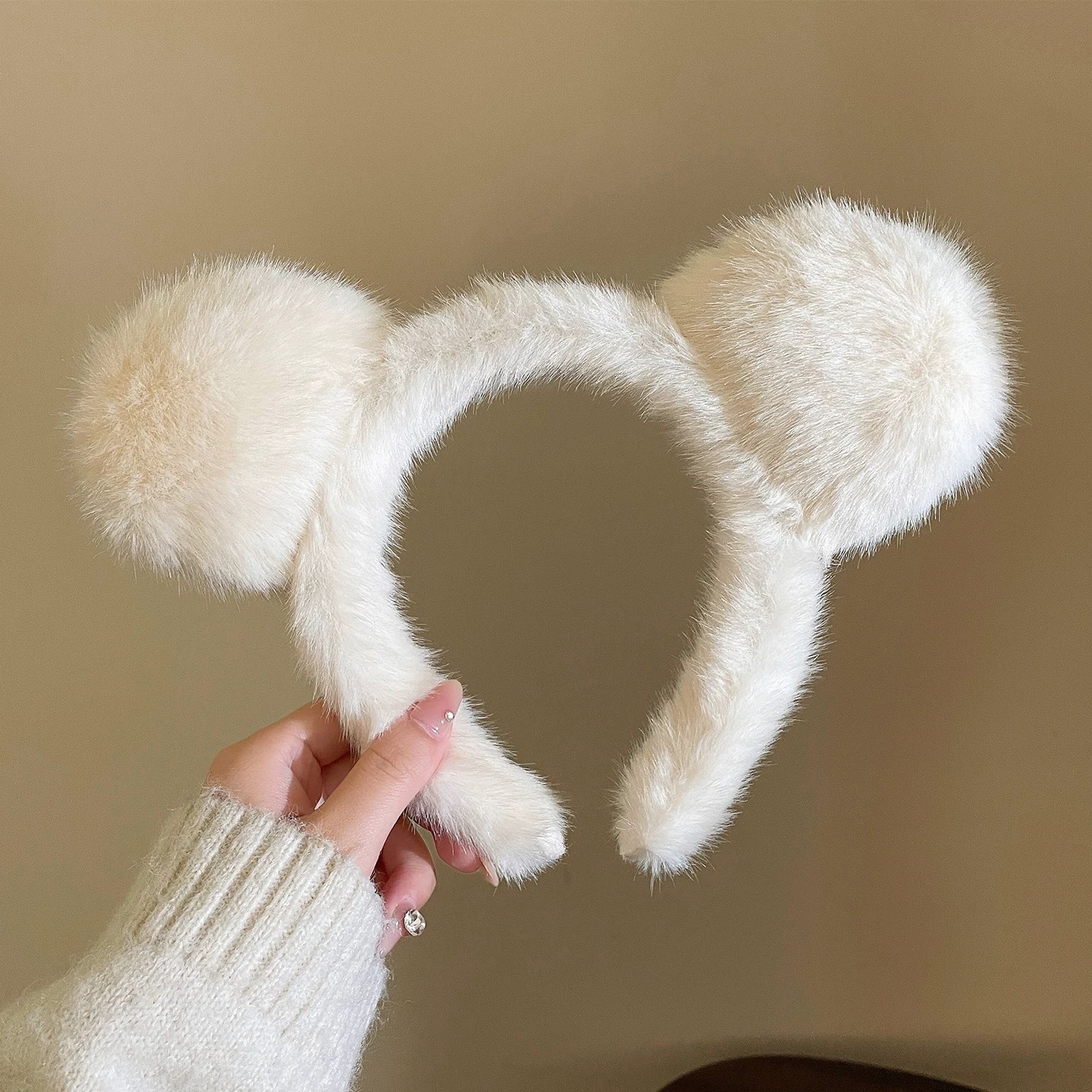 Otoño y invierno lindos osos de peluche orejas bandas de cabello para mujeres lavarse la cara y aplicar máscaras animales locos arco bandas para el cabello