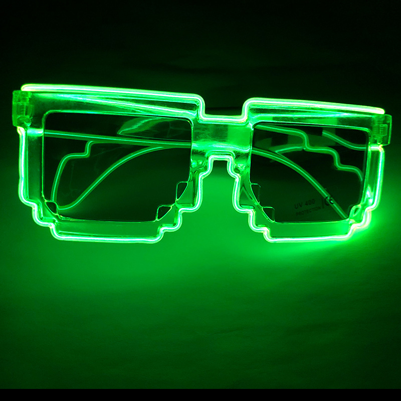 Gafas LED con Mosaico de Celebridades de Internet Transfronterizas, con un Toque Tecnológico, Gafas Luminosas Intermitentes, Accesorios Fluorescentes para Entretenimiento en Bares