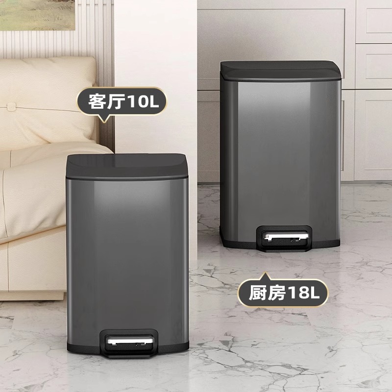 JF cocina de acero inoxidable contenedor doméstico gran capacidad 2025 nuevo pie pie pie sala de estar cubierta de cinta de almacenamiento pie