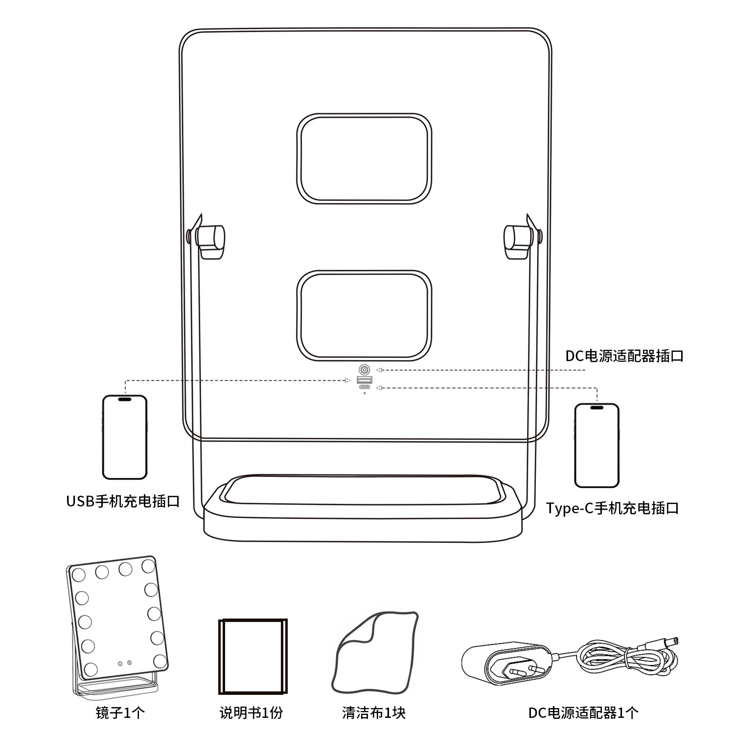 12 luces de Hollywood maquillaje espejo led bombillas de escritorio con lámparas de escritorio espejo salón de belleza profesional celebridad en línea