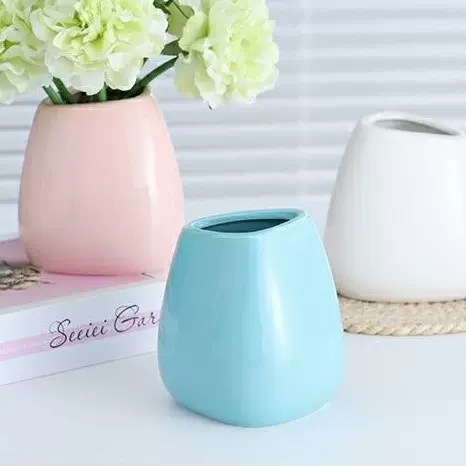 陶瓷花瓶摆件甜甜圈仿真花家居工艺品批发客厅装饰品创意仿真花瓶