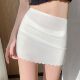 Super a Girl Group Classic Black and White Fake Two-Piece Safety Pants to Prevent Exposure, Summer Thin Ice Silk Niche Girl Pants and Skirts